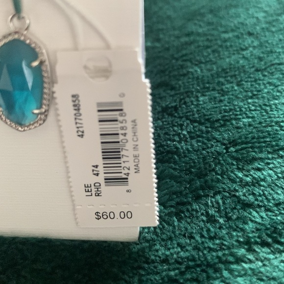 Kendra Scott Silver Blue Gemstone Earrings - Picture 3 of 3